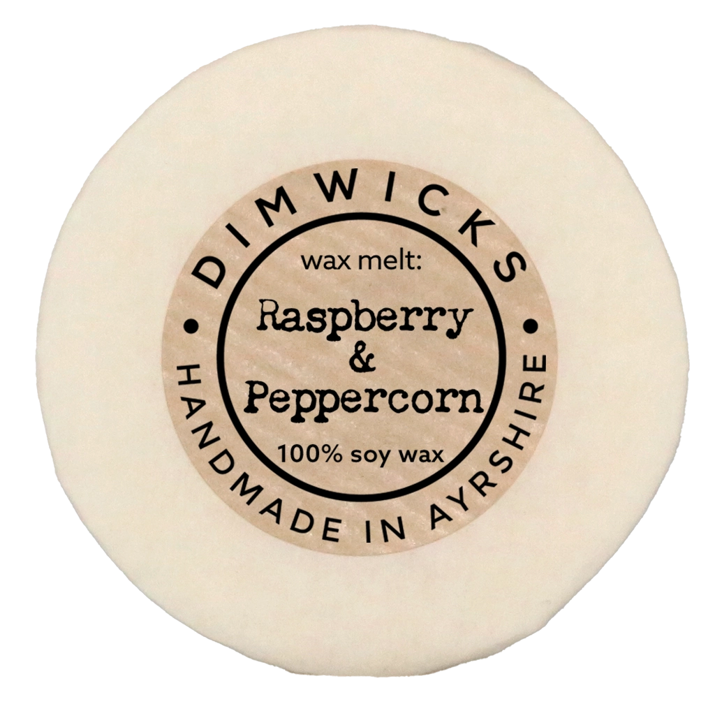 Raspberry & Peppercorn Hand-made Wax Melt from Dimwicks