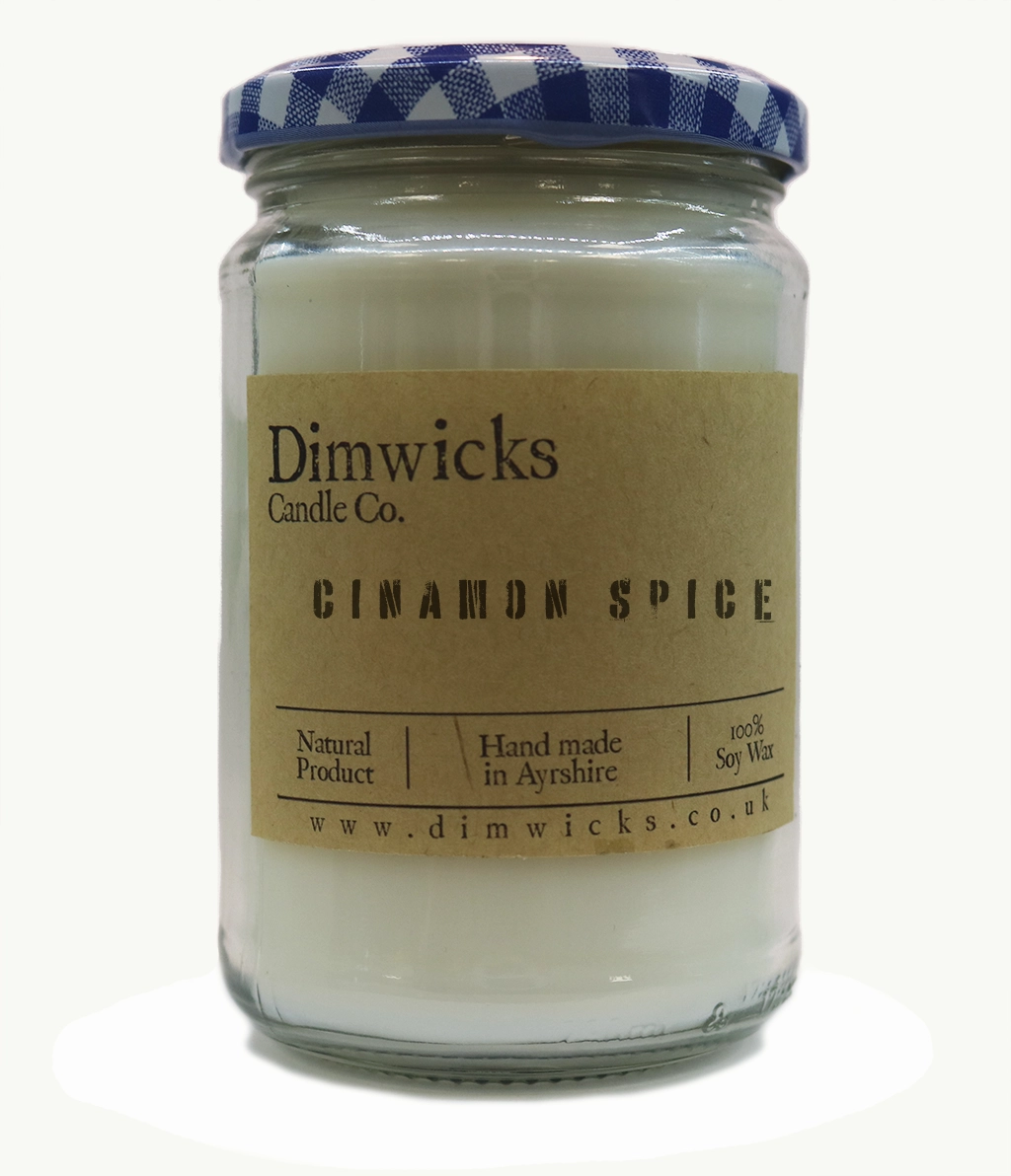 Cinamon Spice Handmade Large Jar Candles from Dimwicks