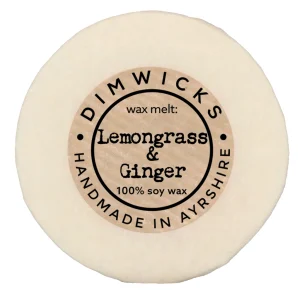 Lemongrass & Ginger Hand-made Wax Melt from Dimwicks