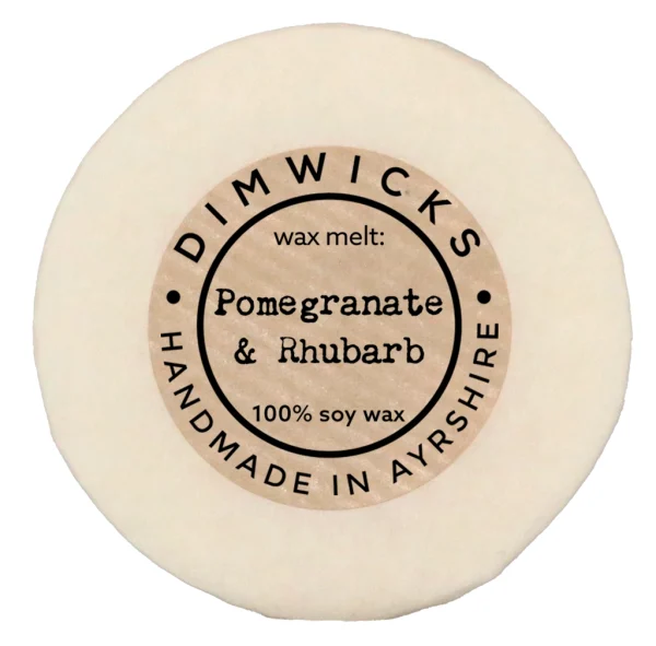 Pomegranate & Rhubarb Hand-made Wax Melt from Dimwicks